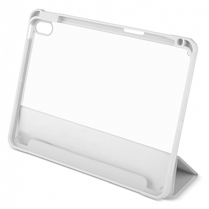 Husa Magnetica cu spate acrilic, colturi intarite si suport Stylus pentru iPad Air 4 10.9 - Gri [5]