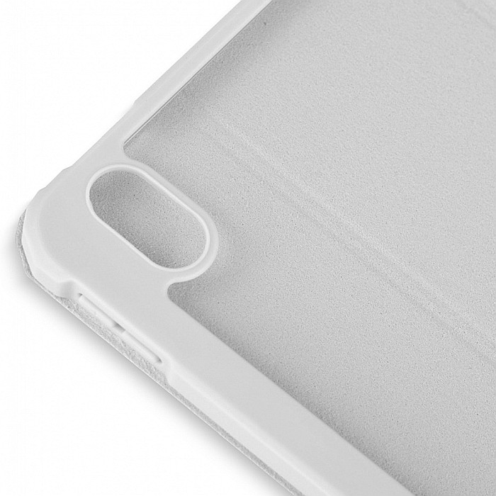 Husa Magnetica cu spate acrilic, colturi intarite si suport Stylus pentru iPad Air 4 10.9 - Gri [4]