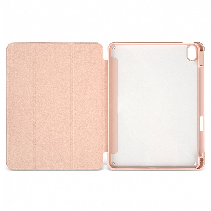 Husa Magnetica cu spate acrilic, colturi intarite si suport Stylus pentru iPad Air 4 10.9 - Roz [9]