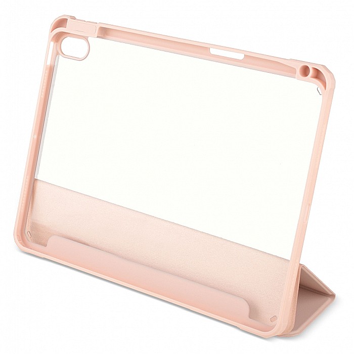 Husa Magnetica cu spate acrilic, colturi intarite si suport Stylus pentru iPad Air 4 10.9 - Roz [5]