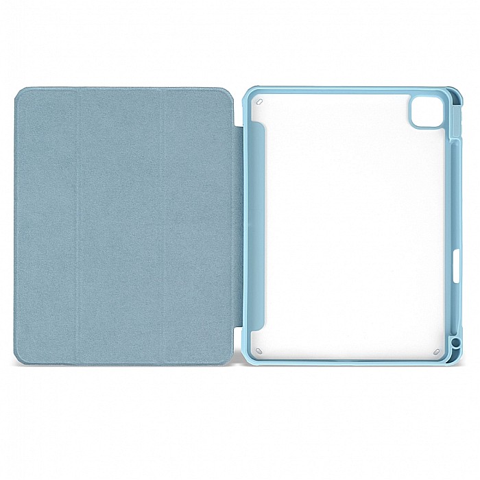 Husa Magnetica cu spate acrilic, colturi intarite si suport Stylus pentru iPad Pro 11 2020 - Haze Blue [9]