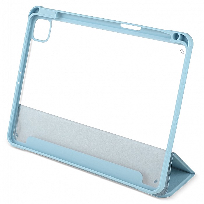Husa Magnetica cu spate acrilic, colturi intarite si suport Stylus pentru iPad Pro 11 2020 - Haze Blue [5]
