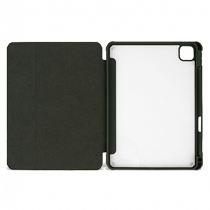 Husa Magnetica cu spate acrilic, colturi intarite si suport Stylus pentru iPad Pro 11 2020 - Army Green [9]