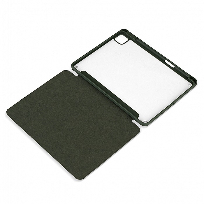 Husa Magnetica cu spate acrilic, colturi intarite si suport Stylus pentru iPad Pro 11 2020 - Army Green [6]