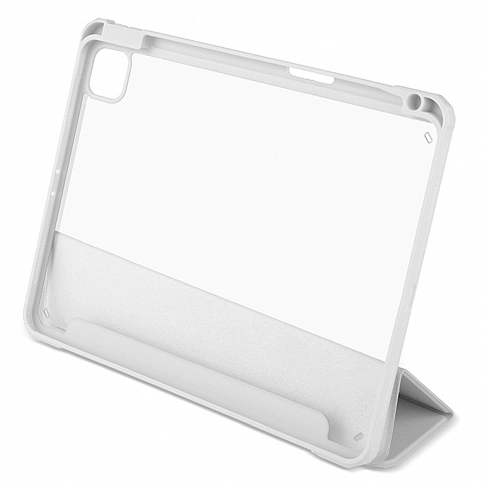 Husa Magnetica cu spate acrilic, colturi intarite si suport Stylus pentru iPad Pro 11 2020 - Gri [5]