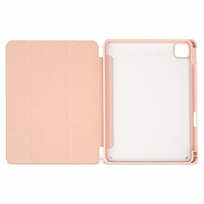 Husa Magnetica cu spate acrilic, colturi intarite si suport Stylus pentru iPad Pro 11 2020 - Roz [9]