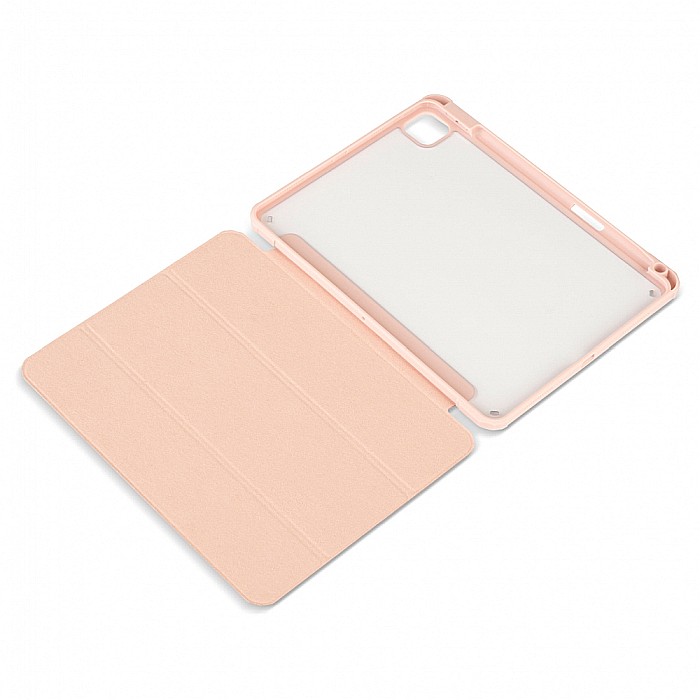 Husa Magnetica cu spate acrilic, colturi intarite si suport Stylus pentru iPad Pro 11 2020 - Roz [6]