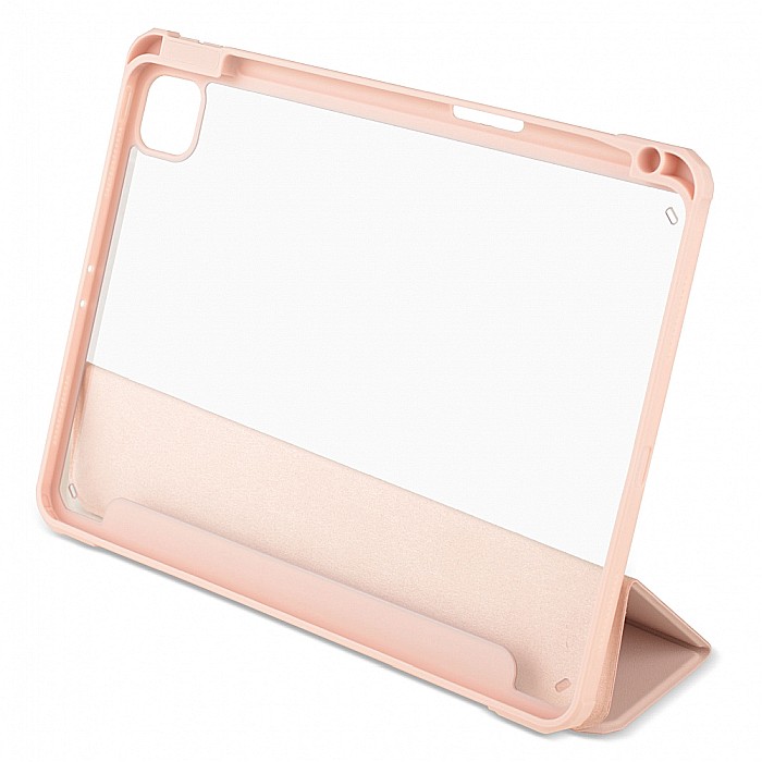 Husa Magnetica cu spate acrilic, colturi intarite si suport Stylus pentru iPad Pro 11 2020 - Roz [5]