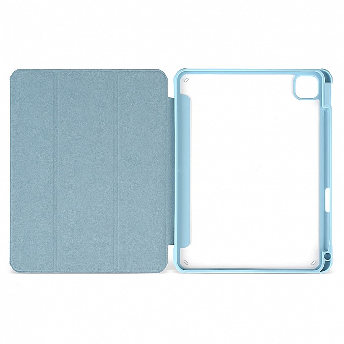 Husa Magnetica cu spate acrilic, colturi intarite si suport Stylus pentru iPad M1 Pro 11 2021 - Haze Blue [9]