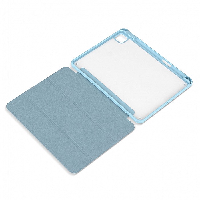 Husa Magnetica cu spate acrilic, colturi intarite si suport Stylus pentru iPad M1 Pro 11 2021 - Haze Blue [6]