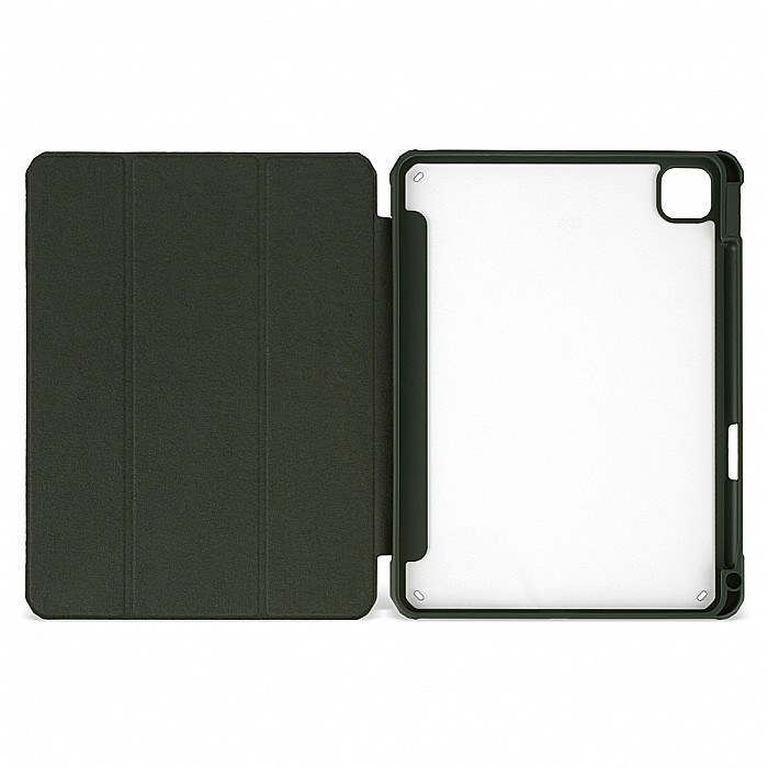 Husa Magnetica cu spate acrilic, colturi intarite si suport Stylus pentru iPad M1 Pro 11 2021 - Army Green [9]