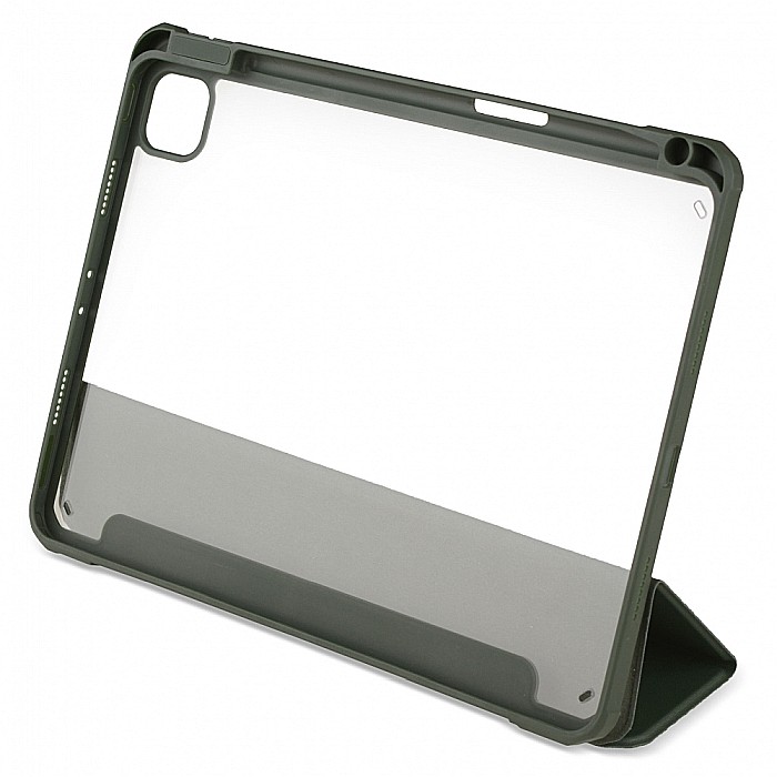 Husa Magnetica cu spate acrilic, colturi intarite si suport Stylus pentru iPad M1 Pro 11 2021 - Army Green [5]