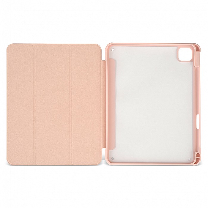 Husa Magnetica cu spate acrilic, colturi intarite si suport Stylus pentru iPad M1 Pro 11 2021 - Roz [3]