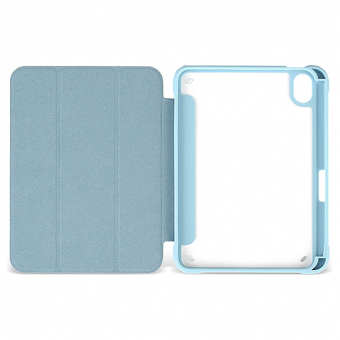Husa Magnetica cu spate acrilic, colturi intarite si suport Stylus pentru iPad Mini 6 - Haze Blue [9]