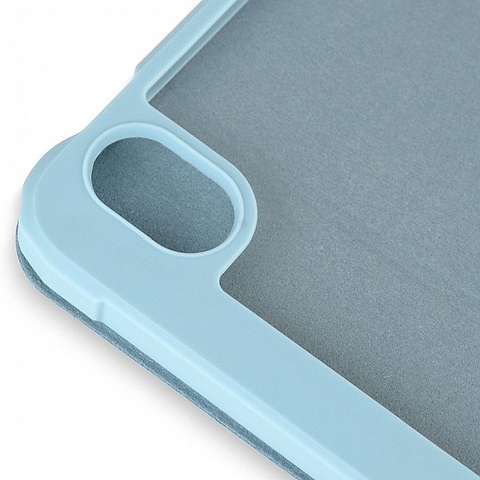 Husa Magnetica cu spate acrilic, colturi intarite si suport Stylus pentru iPad Mini 6 - Haze Blue [4]