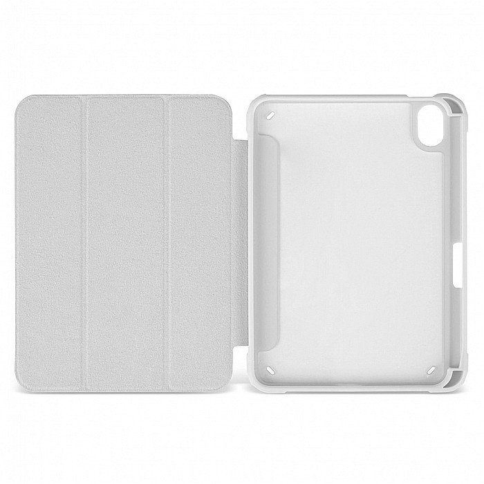 Husa Magnetica cu spate acrilic, colturi intarite si suport Stylus pentru iPad Mini 6 - Gri [9]