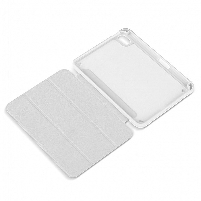Husa Magnetica cu spate acrilic, colturi intarite si suport Stylus pentru iPad Mini 6 - Gri [6]