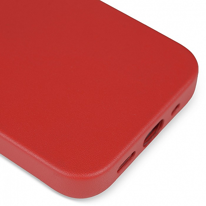 Husa de protectie tip Magsafe din piele compatibil cu iPhone 12 Mini - Rosu [7]