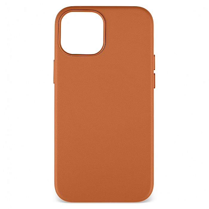 Husa din Piele Naturala pentru Apple iPhone 13 mini, compatibilitate MagSafe, Maro [2]