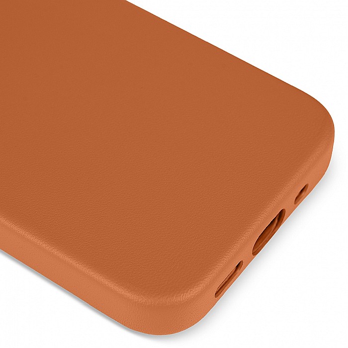 Husa din Piele Naturala pentru Apple iPhone 13 mini, compatibilitate MagSafe, Maro [8]