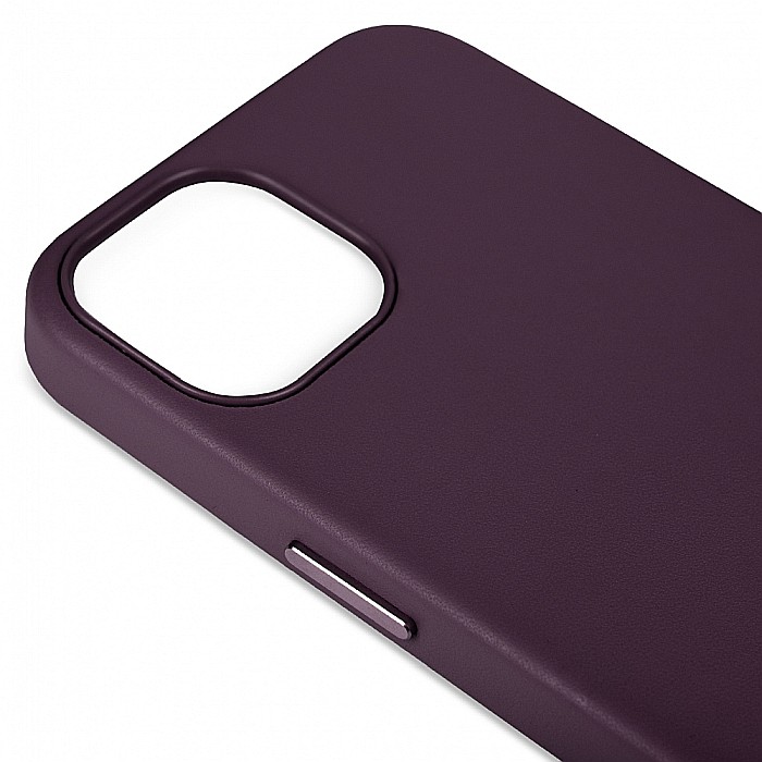 Husa de protectie tip Magsafe din piele compatibil cu iPhone 13 - Dark Purple [6]