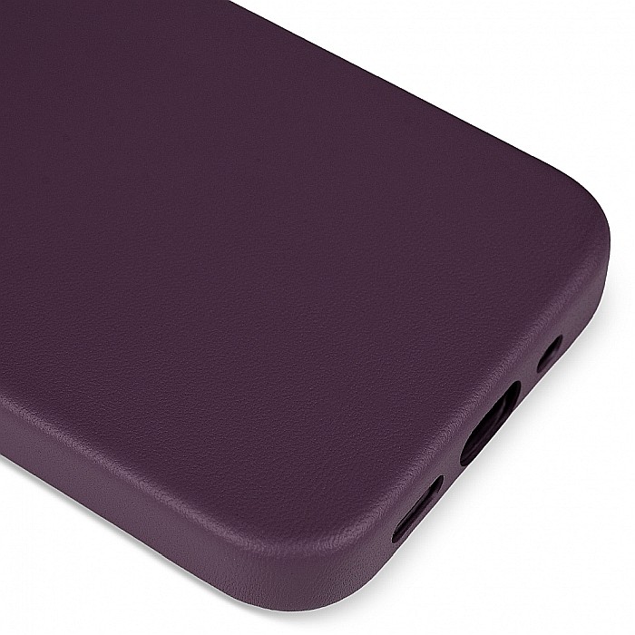 Husa de protectie tip Magsafe din piele compatibil cu iPhone 13 - Dark Purple [7]