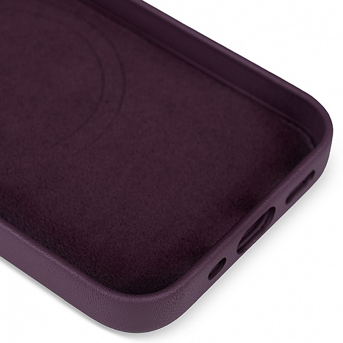 Husa de protectie tip Magsafe din piele compatibil cu iPhone 13 - Dark Purple [8]