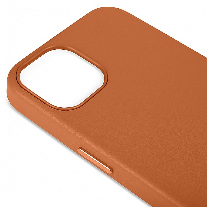 Husa de protectie tip Magsafe din piele compatibil cu iPhone 13 - Maro [6]