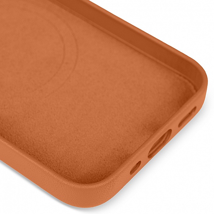 Husa de protectie tip Magsafe din piele compatibil cu iPhone 13 - Maro [8]