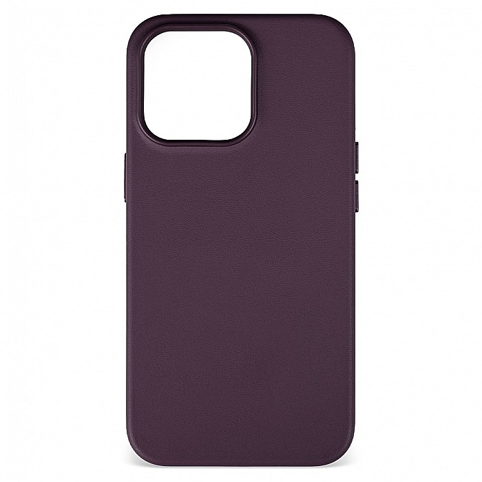 Husa de protectie tip Magsafe din piele compatibil cu iPhone 13 Pro - Dark Purple [2]