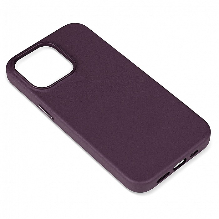 Husa de protectie tip Magsafe din piele compatibil cu iPhone 13 Pro - Dark Purple [4]