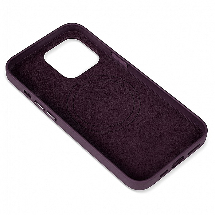 Husa de protectie tip Magsafe din piele compatibil cu iPhone 13 Pro - Dark Purple [5]