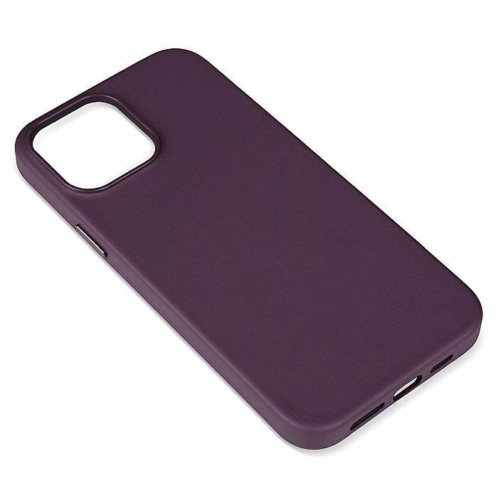 Husa de protectie tip Magsafe din piele compatibil cu iPhone 13 Pro Max - Dark Purple [4]
