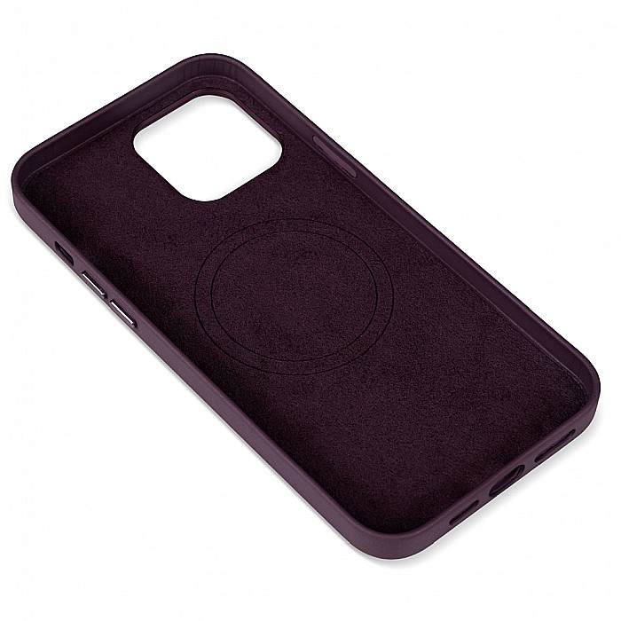 Husa de protectie tip Magsafe din piele compatibil cu iPhone 13 Pro Max - Dark Purple [5]