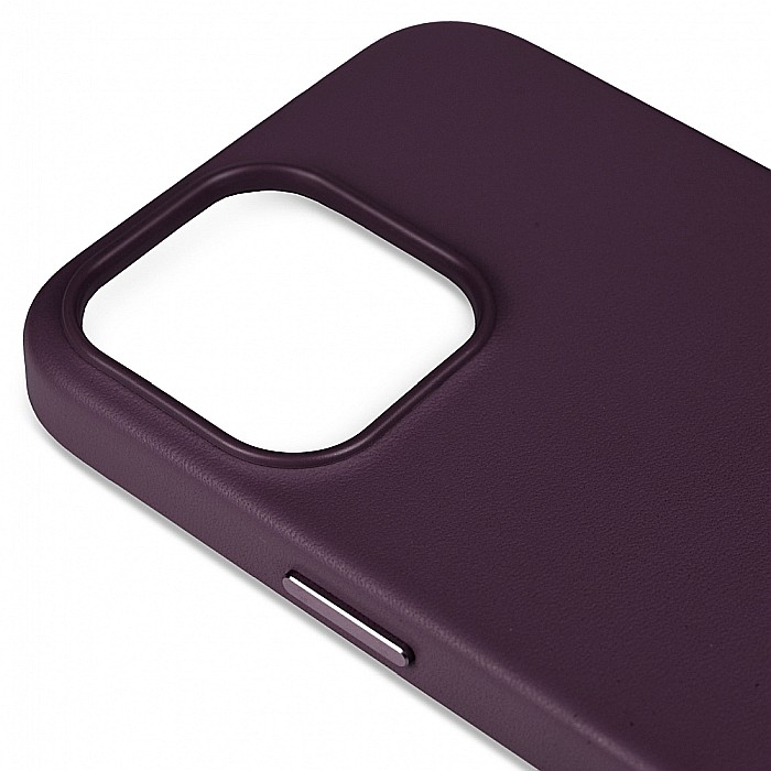 Husa de protectie tip Magsafe din piele compatibil cu iPhone 13 Pro Max - Dark Purple [6]