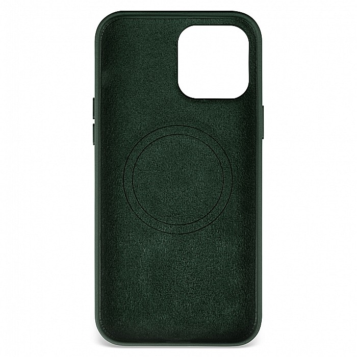 Husa de protectie tip Magsafe din piele compatibil cu iPhone 13 Pro Max - Dark Green [3]