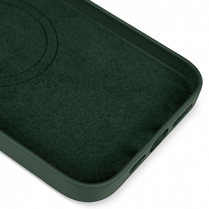 Husa de protectie tip Magsafe din piele compatibil cu iPhone 13 Pro Max - Dark Green [8]