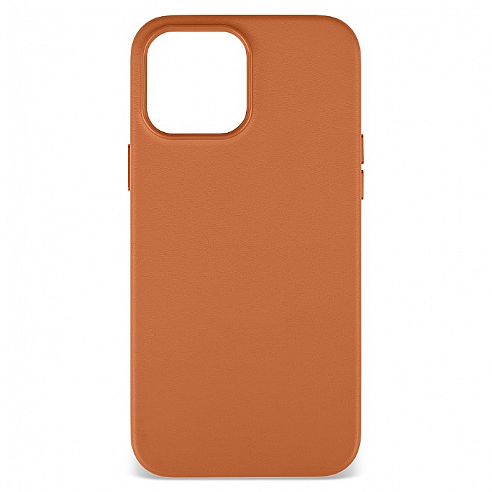 Husa din Piele Naturala pentru Apple iPhone 13 Pro Max, compatibilitate MagSafe, Maro [2]
