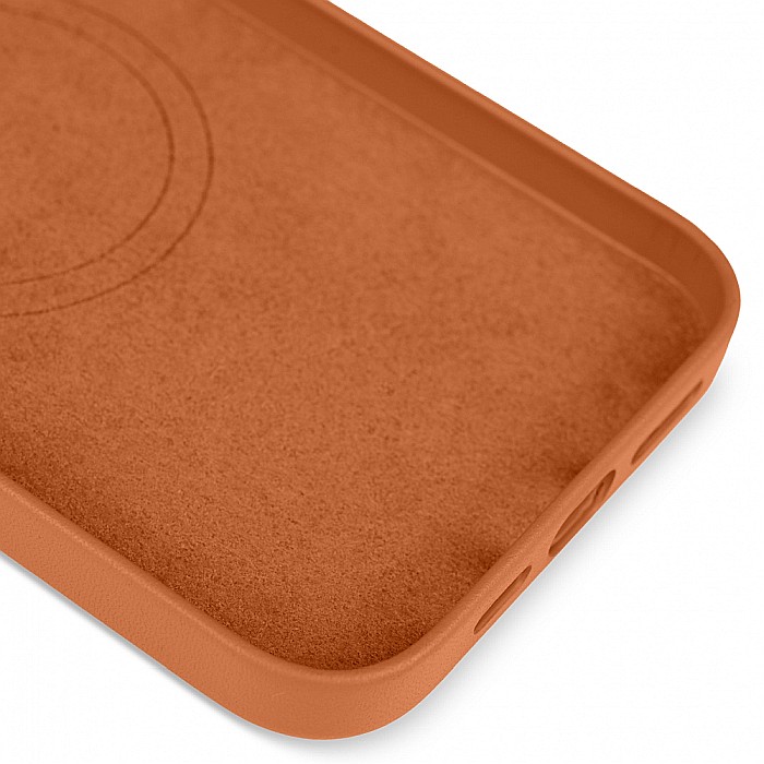 Husa din Piele Naturala pentru Apple iPhone 13 Pro Max, compatibilitate MagSafe, Maro [8]