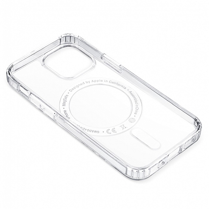Husa de protectie, Clear Case tip Magsafe compatibil cu iPhone 13 Mini (Transparenta) [5]