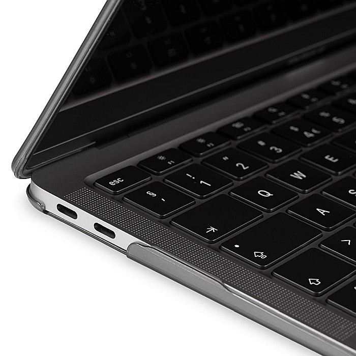 Carcasa de protectie pentru MacBook Pro 13-inch A1706, A1708, A1989, A2159, A2251, A2289, A2338 - Negru Soft Transparent [6]