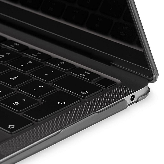 Carcasa de protectie pentru MacBook Pro 13-inch A1706, A1708, A1989, A2159, A2251, A2289, A2338 - Negru Soft Transparent [7]