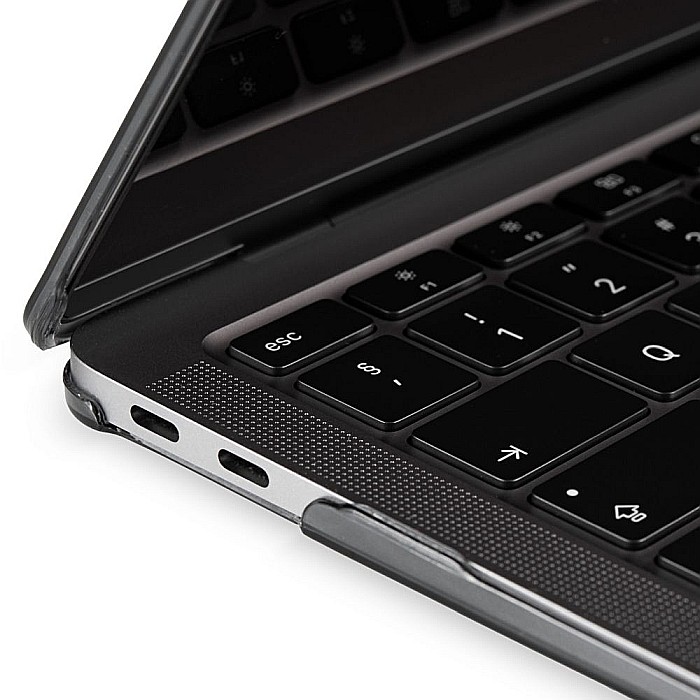 Carcasa de protectie pentru MacBook Air 13-inch A1932, A2179, A2337 - Negru Transparent Lucios [6]