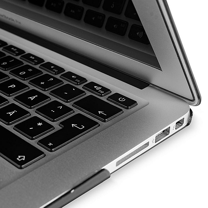 Carcasa de protectie pentru MacBook Air 13-inch A1369, A1466 - Negru Transparent Lucios [7]
