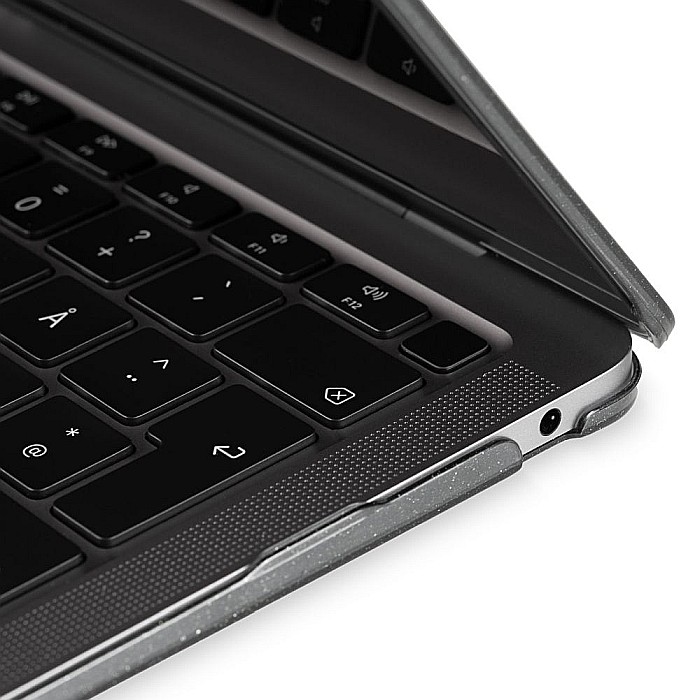 Carcasa de protectie pentru MacBook Pro M1/M2 14-inch A2442, A2779 - Negru Transparent cu sclipici [7]