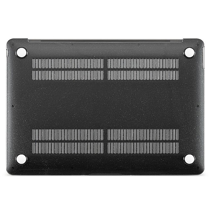 Carcasa de protectie pentru MacBook Pro M1/M2 14-inch A2442, A2779 - Negru Transparent cu sclipici [5]