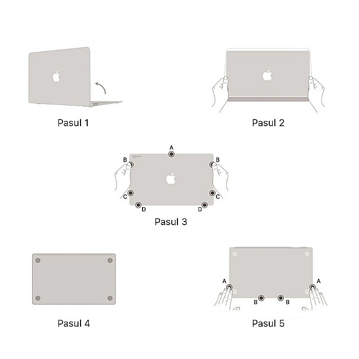 Carcasa de protectie pentru MacBook Pro M1/M2 16-inch A2485, A2780 - Transparent Lucios [3]
