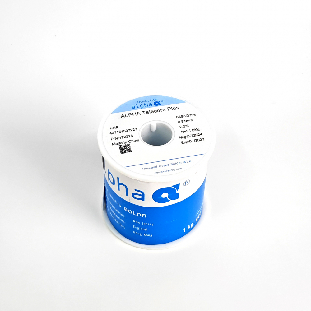 Rola fludor 1kg 63Sn/37Pb, 0.81 mm, Flux 2.0%, Alpha Telecore Plus [2]