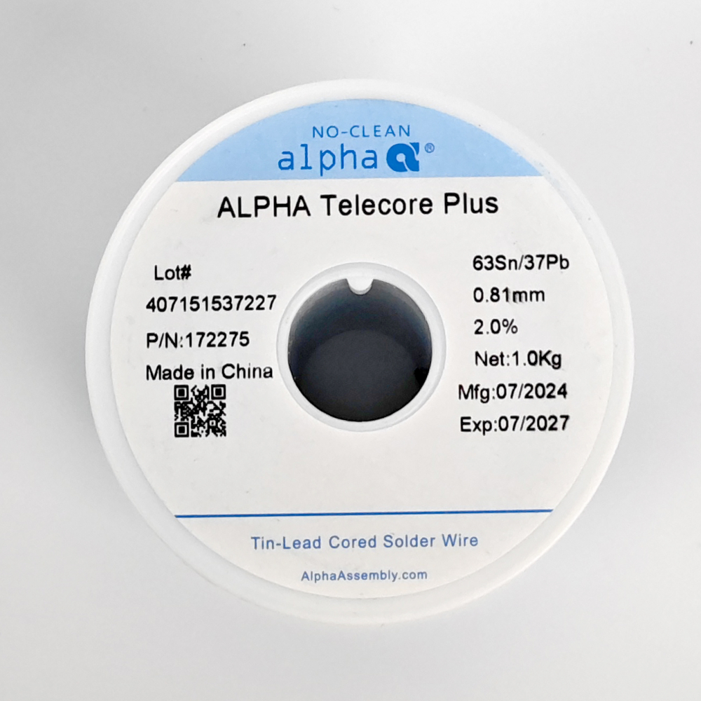 Rola fludor 1kg 63Sn/37Pb, 0.81 mm, Flux 2.0%, Alpha Telecore Plus [5]