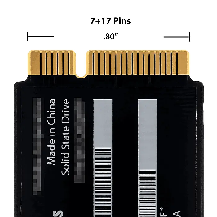 SSD pentru MacBook Air A1466, A1465 Mid-2012 (7+17 Pini) [2]